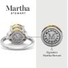 Martha Stewart 4 1/2 Carat Oval Shape Gemstone Ring with Lab Grown Diamonds in Sterling Silver, Choose Your Gemstone(Citrine)