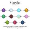 Martha Stewart 4 1/2 Carat Oval Shape Gemstone Ring with Lab Grown Diamonds in Sterling Silver, Choose Your Gemstone(Ruby)