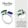 Martha Stewart 4 1/2 Carat Two Stone Gemstone Ring For Women in Sterling Silver, Gemstone Jewelry For Women(Option 1)