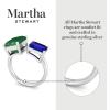 Martha Stewart 4 1/2 Carat Two Stone Gemstone Ring For Women in Sterling Silver, Gemstone Jewelry For Women(Option 1)