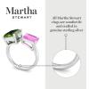 Martha Stewart 4 1/2 Carat Two Stone Gemstone Ring For Women in Sterling Silver, Gemstone Jewelry For Women(Option 2)