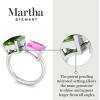 Martha Stewart 4 1/2 Carat Two Stone Gemstone Ring For Women in Sterling Silver, Gemstone Jewelry For Women(Option 2)
