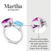 Martha Stewart 4 1/2 Carat Two Stone Gemstone Ring For Women in Sterling Silver, Gemstone Jewelry For Women(Option 3)
