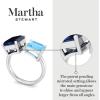 Martha Stewart 4 1/2 Carat Two Stone Gemstone Ring For Women in Sterling Silver, Gemstone Jewelry For Women(Option 4)