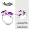 Martha Stewart 4 1/2 Carat Two Stone Gemstone Ring For Women in Sterling Silver, Gemstone Jewelry For Women(Option 6)