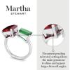 Martha Stewart 4 1/2 Carat Two Stone Gemstone Ring For Women in Sterling Silver, Gemstone Jewelry For Women(Option 7)