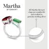 Martha Stewart 4 1/2 Carat Two Stone Gemstone Ring For Women in Sterling Silver, Gemstone Jewelry For Women(Option 7)