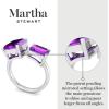 Martha Stewart 4 1/2 Carat Two Stone Gemstone Ring For Women in Sterling Silver, Gemstone Jewelry For Women(Option 8)