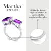 Martha Stewart 4 1/2 Carat Two Stone Gemstone Ring For Women in Sterling Silver, Gemstone Jewelry For Women(Option 8)