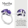 Martha Stewart 4 3/4 Carat Two Stone Gemstone Ring For Women in Sterling Silver, Gemstone Jewelry For Women(Option 1)