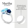 Martha Stewart 4 3/4 Carat Two Stone Gemstone Ring For Women in Sterling Silver, Gemstone Jewelry For Women(Option 2)