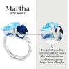 Martha Stewart 4 3/4 Carat Two Stone Gemstone Ring For Women in Sterling Silver, Gemstone Jewelry For Women(Option 2)