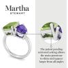Martha Stewart 4 3/4 Carat Two Stone Gemstone Ring For Women in Sterling Silver, Gemstone Jewelry For Women(Option 4)
