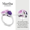 Martha Stewart 4 3/4 Carat Two Stone Gemstone Ring For Women in Sterling Silver, Gemstone Jewelry For Women(Option 6)