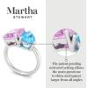 Martha Stewart 4 3/4 Carat Two Stone Gemstone Ring For Women in Sterling Silver, Gemstone Jewelry For Women(Option 7)