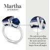 Martha Stewart 4 3/4 Carat Two Stone Gemstone Ring For Women in Sterling Silver, Gemstone Jewelry For Women(Option 8)