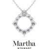 Martha Stewart 4 Carat Lab Grown Diamond Circle Necklace In 14 Karat Gold, Lab Grown Diamond Necklace For Women(white-gold)