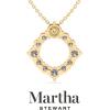 Martha Stewart 4 Carat Lab Grown Diamond Circle Necklace In 14 Karat Gold, Lab Grown Diamond Necklace For Women(yellow-gold)
