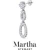 Martha Stewart 4 Carat Lab Grown Diamond Drop Earrings In 14 Karat Gold, Lab Grown Diamond Earrings(white-gold)