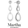 Martha Stewart 4 Carat Lab Grown Diamond Drop Earrings In 14 Karat Gold, Lab Grown Diamond Earrings(white-gold)