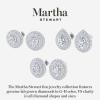 Martha Stewart 4 Carat Lab Grown Diamond Halo Stud Earrings In 14K Gold, Lab Grown Diamond Earrings for Women(white-gold)