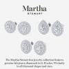 Martha Stewart 4 Carat Lab Grown Diamond Halo Stud Earrings In 14K Gold, Lab Grown Diamond Earrings for Women(yellow-gold)
