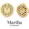 Martha Stewart 4 Carat Lab Grown Diamond Halo Stud Earrings In 14K Gold, Lab Grown Diamond Earrings for Women(yellow-gold)