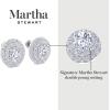 Martha Stewart 4 Carat Lab Grown Diamond Halo Stud Earrings In 14K Gold, Pear Shape Lab Grown Diamond Earrings for Women(white-gold)