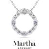 Martha Stewart 4 Carat Lab Grown Diamond Marquise and Round Circle Necklace In 14 Karat Gold, Lab Grown Diamond Necklace For Women(white-gold)