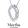 Martha Stewart 4 Carat Lab Grown Diamond Marquise and Round Circle Necklace In 14 Karat Gold, Lab Grown Diamond Necklace For Women(white-gold)