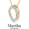 Martha Stewart 4 Carat Lab Grown Diamond Marquise and Round Circle Necklace In 14 Karat Gold, Lab Grown Diamond Necklace For Women(yellow-gold)