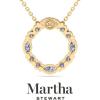 Martha Stewart 4 Carat Lab Grown Diamond Marquise and Round Circle Necklace In 14 Karat Gold, Lab Grown Diamond Necklace For Women(yellow-gold)