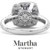Martha Stewart 4 Carat Lab Grown Diamond Ring, Halo Diamond Engagement Ring in 14 Karat Gold(white-gold)