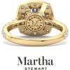 Martha Stewart 4 Carat Lab Grown Diamond Ring, Halo Diamond Engagement Ring in 14 Karat Gold(yellow-gold)