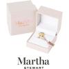 Martha Stewart 4 Carat Lab Grown Diamond Ring, Halo Diamond Engagement Ring in 14 Karat Gold(yellow-gold)