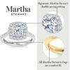 Martha Stewart 4 Carat Lab Grown Diamond Ring, Halo Diamond Engagement Ring in 14 Karat Gold(yellow-gold)