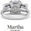 Martha Stewart 5 1/2 Carat Lab Grown Diamond Ring, Three Stone Plus Diamond Engagement Ring in 14 Karat Gold(white-gold)