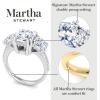 Martha Stewart 5 1/2 Carat Lab Grown Diamond Ring, Three Stone Plus Diamond Engagement Ring in 14 Karat Gold(white-gold)