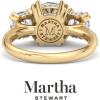 Martha Stewart 5 1/2 Carat Lab Grown Diamond Ring, Three Stone Plus Diamond Engagement Ring in 14 Karat Gold(yellow-gold)