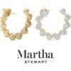 Martha Stewart 5 Carat Lab Grown Diamond Hoop Earrings, Heart Shape, 14K Gold Diamond Hoop Earrings for Women(yellow-gold)
