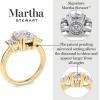 Martha Stewart 5 Carat Lab Grown Diamond Ring, Three Stone Diamond Engagement Ring in 14 Karat Gold(white-gold)