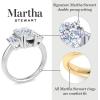 Martha Stewart 5 Carat Lab Grown Diamond Ring, Three Stone Diamond Engagement Ring in 14 Karat Gold(yellow-gold)