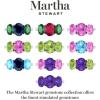 Martha Stewart 5 Carat Oval Shape Gemstone Three Stone Ring with Lab Grown Diamonds in Sterling Silver, Choose Your Gemstone(Option 6)