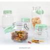 Martha Stewart 5 Piece Glass Canister Set W/Greeen Lids