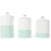 Martha Stewart 6 Piece Stoneware Two-Tone Canister Set – Martha Blue