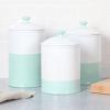 Martha Stewart 6 Piece Stoneware Two-Tone Canister Set – Martha Blue