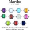 Martha Stewart 7 1/3 Carat Emerald Cut Gemstone Halo Ring with Lab Grown Diamonds in Sterling Silver, Choose Your Gemstone(Citrine)