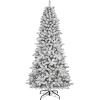 Martha Stewart Acadia Spruce Flocked Tree with 200 LED Lights, 5 Feet Tall
