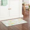 Martha Stewart Amber Floral Daisy Stripe Reverisble Water Resistant Kitchen Mat, Yellow/Coral, 20″x30″(Pink/Yellow/Green)