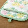Martha Stewart Amber Floral Oven Mitt & Pot Holder Set 2-Pack, Pink/Yellow, OM: 7″x13″ & PH: 7″x10″(Petal Pink)